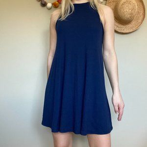 💖 3 for $35 Soprano Navy High Neck Mini Swing Dress Size Small